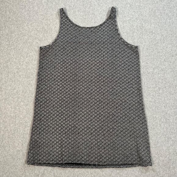 J.jill Wearever Collection Tunic Tank Top Women's Small Stretch Black/Gray Print - Picture 8 of 9